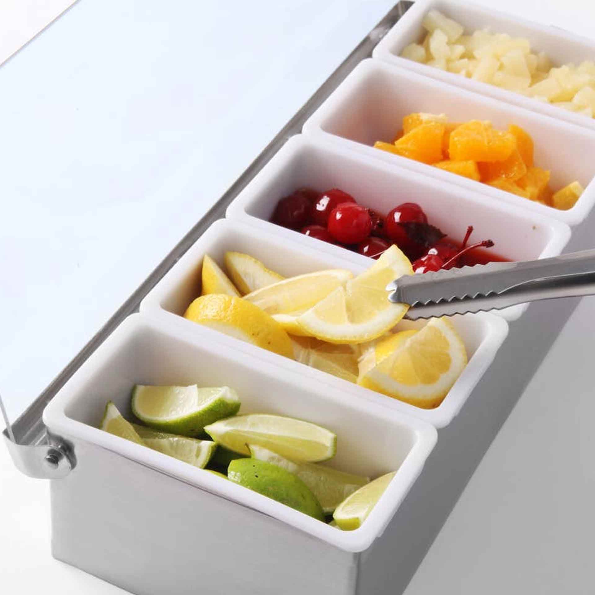 Bar Condiment Holder 5 Containers S/S