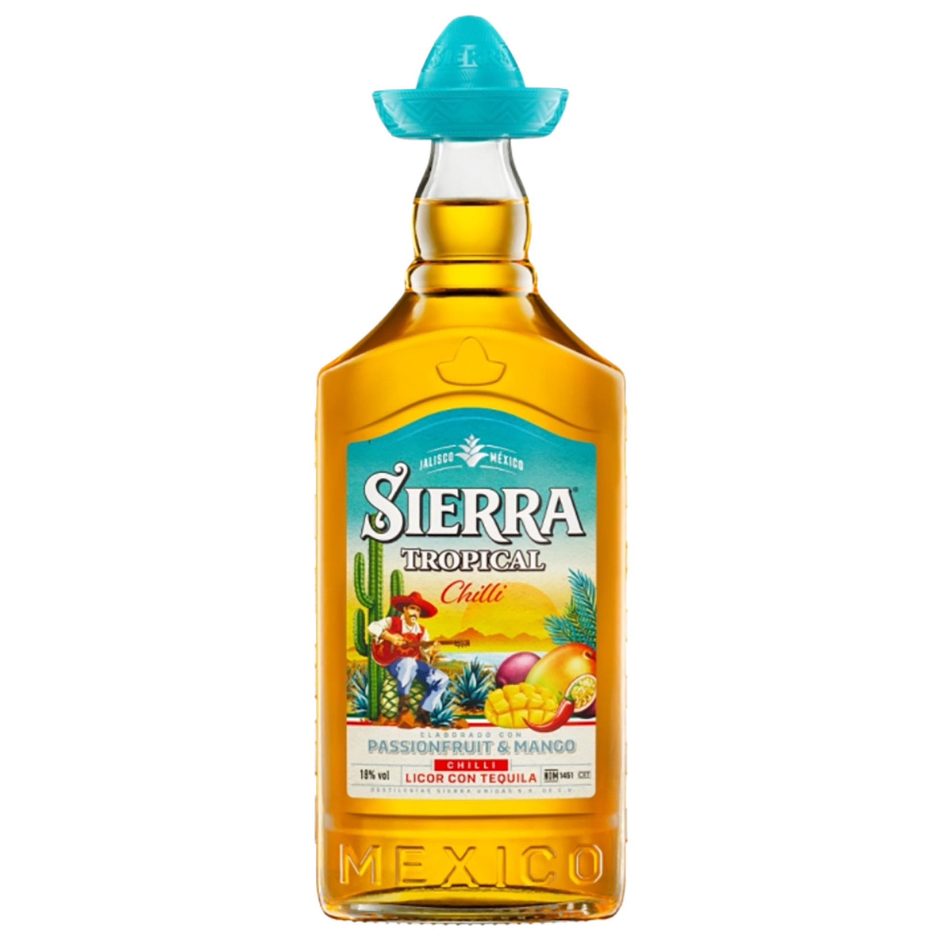 Licor Com Tequila Sierra Tropical Chilli 70Cl 18%